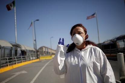 La abogada Susana Prieto durante una entrevista en Ciudad Juárez, el 6 de mayo.