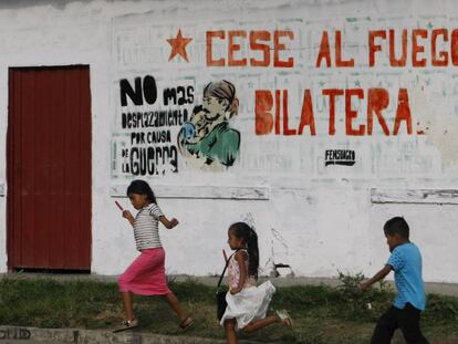 Nos povoados e campos do departamento colombiano de Cauca, golpeado muitos anos pela guerra, a paz enche de esperança quem sofreu com o conflito.