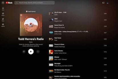 Nueva función de radio personalizada en YouTube Music