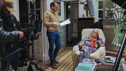 Gustavo Socorro y Pepe Dámaso durante la grabación de una de las secuencias de 'La vida en Lienzo'.