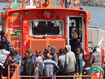 A group of 54 migrants rescued on Tuesday near Gran Canaria.