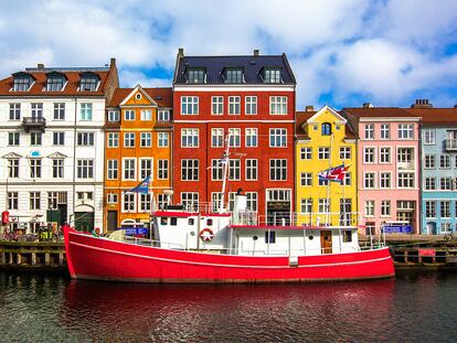 Nyhavn, el famoso puerto de colores de Copenhague.