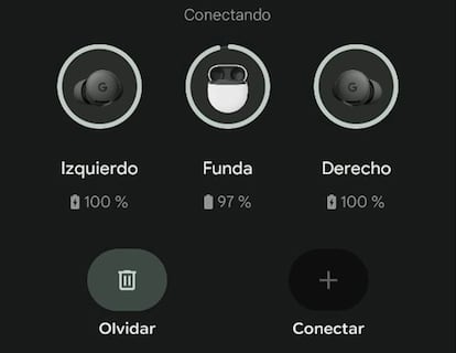 Auriculares Google Pixel 2a conectados por Bluetooth