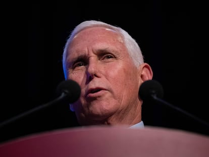 Mike Pence, durante un acto el pasado 26 de abril, en Carolina del Norte.