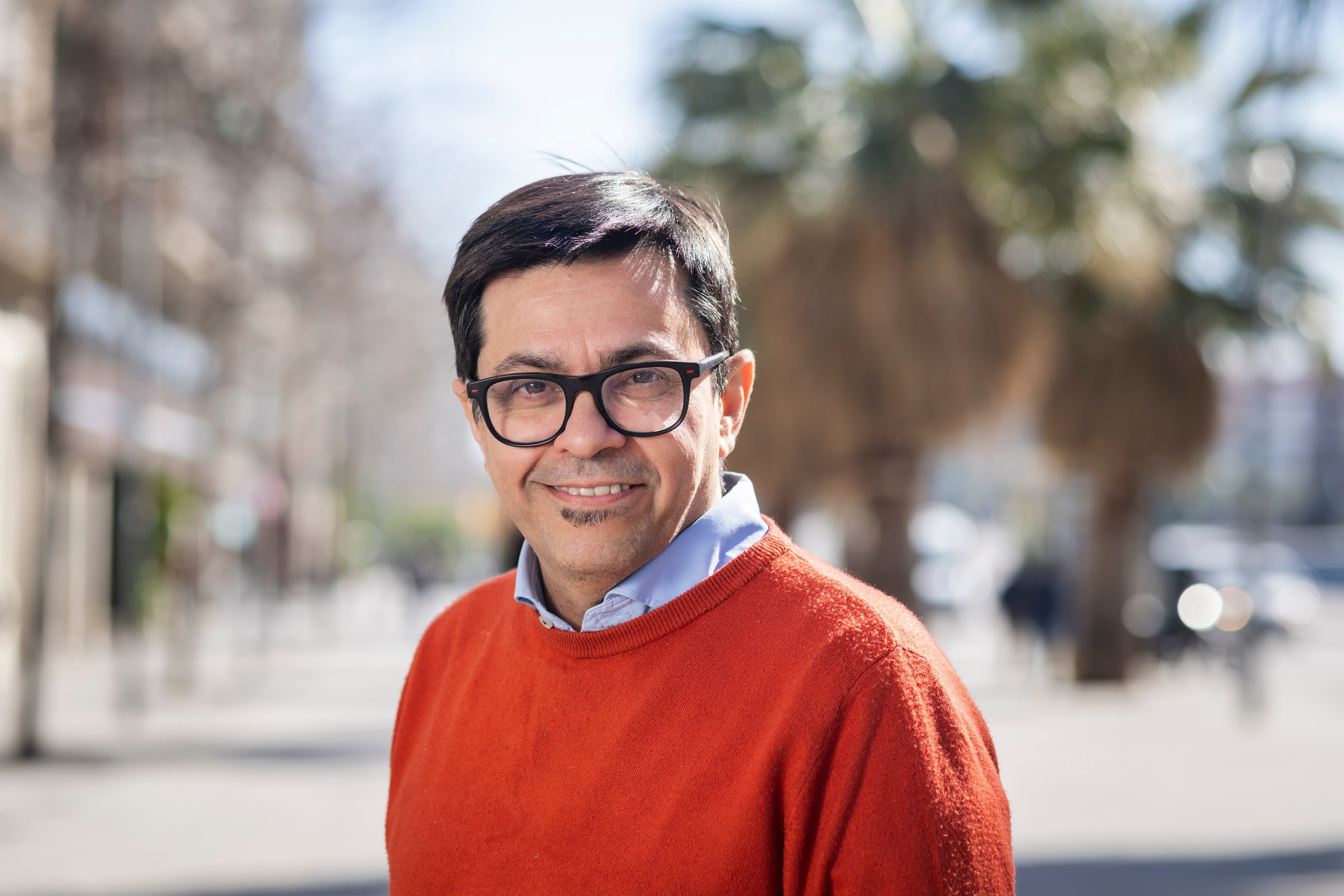 Gerardo Pisarello, este lunes en la calle de Marina de Barcelona, después de la entrevista.