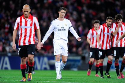 Cristiano, durante el partido.