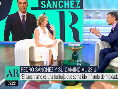 Pedro Sánchez, en 'El programa de Ana Rosa', este martes.