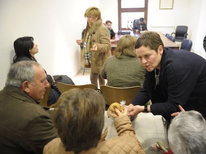 Los vecinos en las oficinas del Ayuntamiento