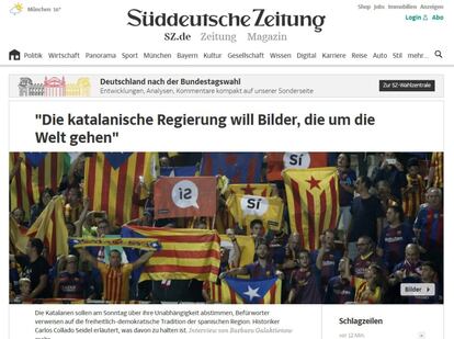 El alemán 'Süddeutsche Zeitung' subraya que los separatistas están "buscando una foto para el mundo".