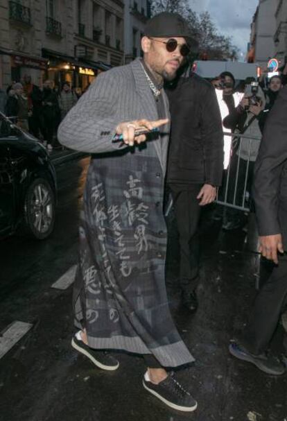 El rapero Chris Brown, el 17 de enero en París.