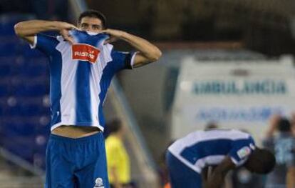 Gerard Moreno se lamenta tras encajar un gol del Celta en la última jornada.