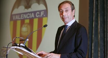 Vicente Soriano, durante su comparecencia en el Hotel The Westin en Valencia en 2009