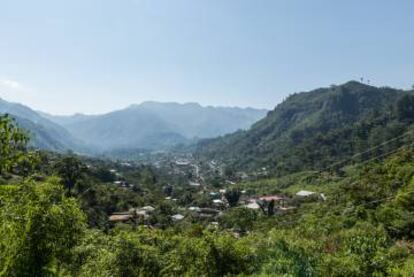 Imagem de Huitzilan, na serra de Puebla.