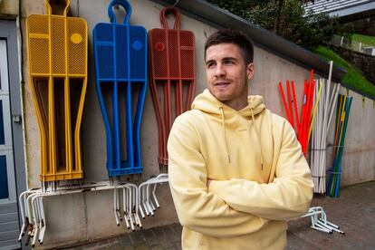 Igor Zubeldia fotografiado en las instalaciones deportivas de la Real Sociedad, el 2 de febrero.