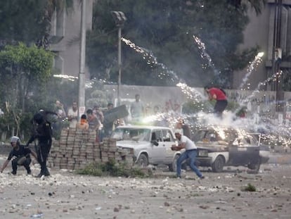 Enfrentamientos en El Cairo.