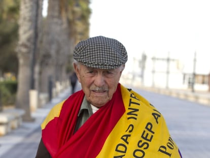 El brigadista Josep Almudéver, en Valencia, en una imagen de 2013.