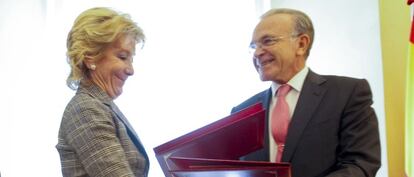 Aguirre y Fainé, en la firma del convenio.