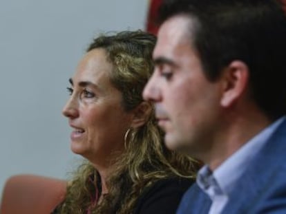 La portavoz de Ciudadanos, Carolina Punset, con el diputado Toni Subiela.