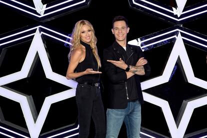 Carolina Cerezuela y Christian Gálvez en Esta noche gano yo, emitido en Telecinco