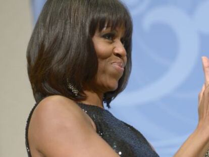 Michelle Obama, con su nuevo corte de pelo.