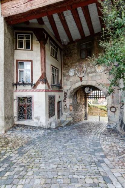 Detalle de una de las calles de la parte vieja de la ciudad austriaca de Bregenz.