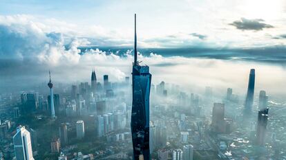 Torre Merdeka 118 (Kuala Lumpur, Malasia) de 118 pisos, el segundo edificio más alto del mundo, construida por Turner, del grupo ACS.
