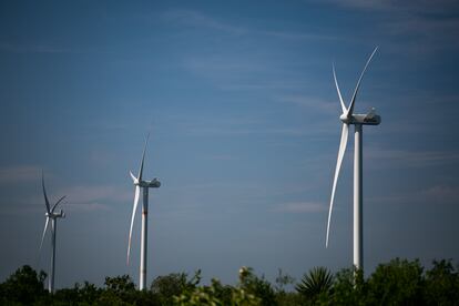 Parque eólico La Mesa, em Tamaulipas, México.