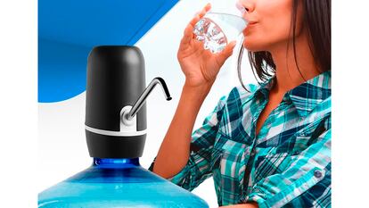 Water dispenser on white background