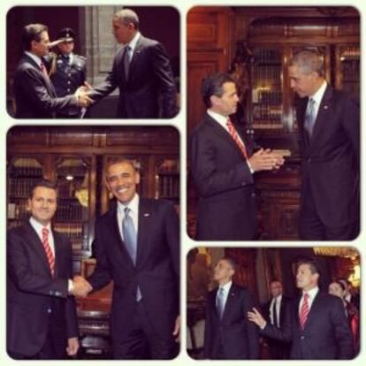 Obama y Peña Nieto, en el Palacio Nacional.