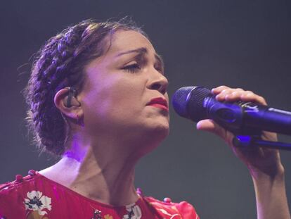 Natalia Lafourcade en un concierto celebrado el pasado jueves en Barcelona.