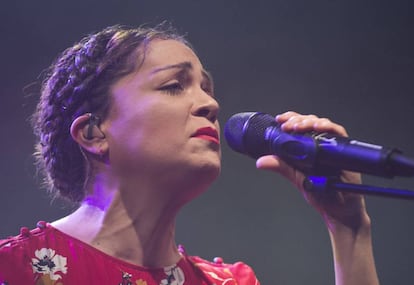 Natalia Lafourcade en un concierto celebrado el pasado jueves en Barcelona.