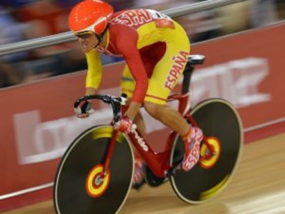 Leire Olaberria, durante la prueba de sprint.