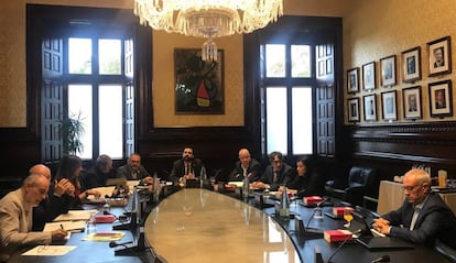 Reunión de la Mesa del Parlament el pasado día 22.