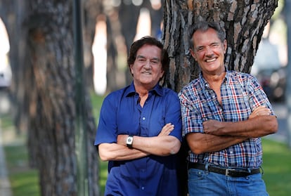 Manuel de la Calva (izquierda) y Ramón Arcusa, el Dúo Dinámico, en Madrid en julio de 2016.