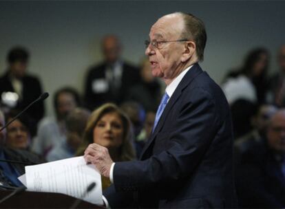 Murdoch, en una conferencia en Washington sobre la supervivencia del periodismo en la era de Internet.