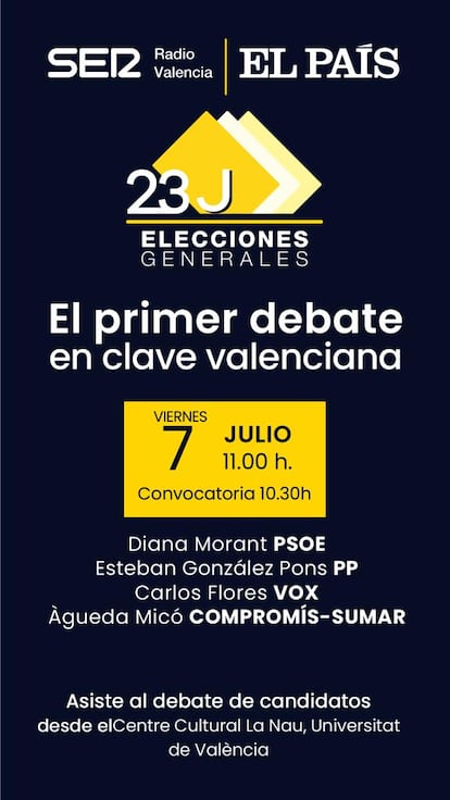 Cartel del debate.