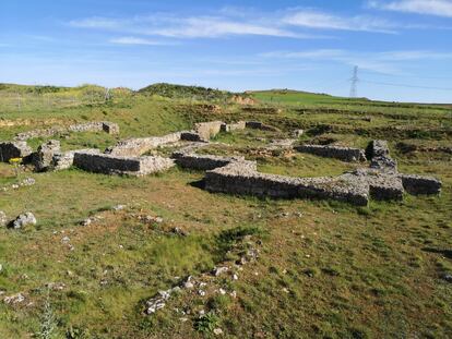 Estado primitivo de las excavaciones de las termas de Lancia.