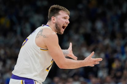 Luka Dončić, durante el partido de este domingo.
