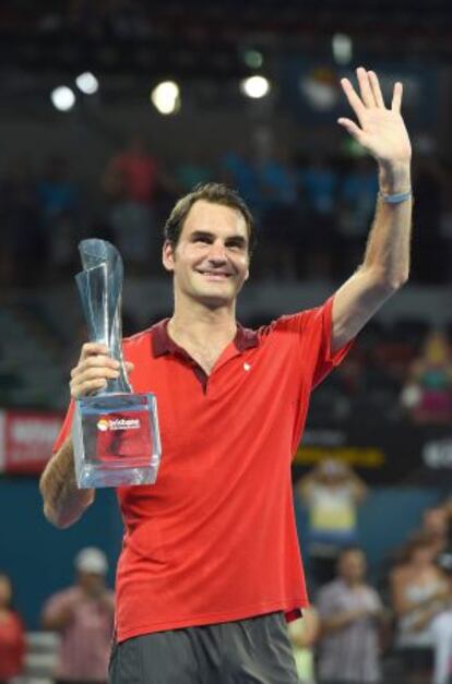 Roger Federer, tras ganar Brisbane.