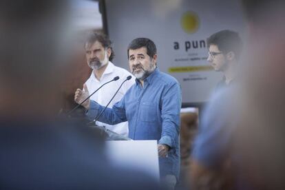 Jordi Sánchez, presidente de la ANC, en el centro.