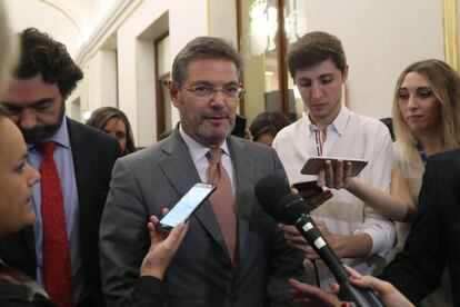 El ministro de Justicia, Rafael Catalá, el 10 de octubre en el Congreso.