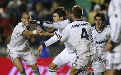 Morata celebra su gol al Levante.