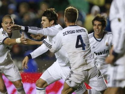 Morata celebra su gol al Levante.