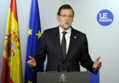 El presidente Mariano Rajoy, el viernes en Bruselas