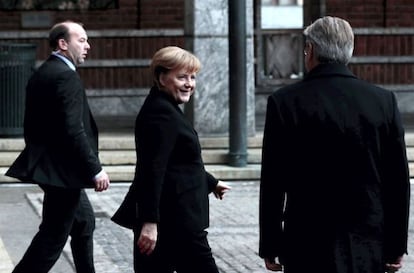 La canciller alemana, Angela Merkel, en Oslo.  