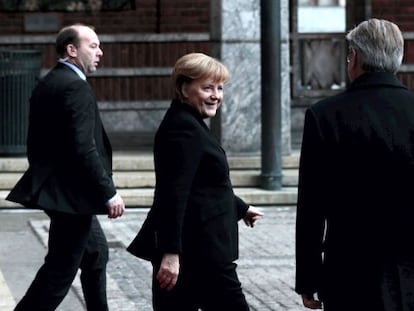 La canciller alemana, Angela Merkel, en Oslo.  