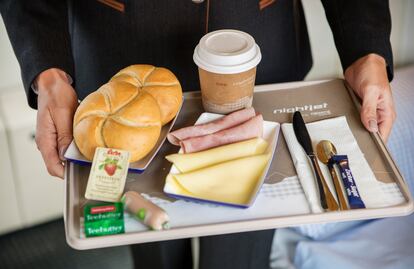 Desayuno incluido en algunos billetes de los trenes nocturnos de ÔBB. 