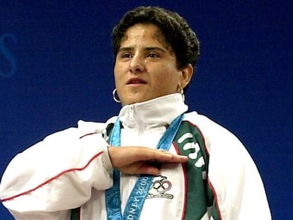 Soraya Jim&eacute;nez, tras ganar la medalla en Sydney.