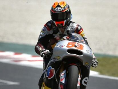 Esteve Rabat celebra su triunfo en Montmeló.