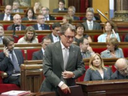 El presidente de la Generalitat, Artur Mas, en el debate de política general en el Parlament.